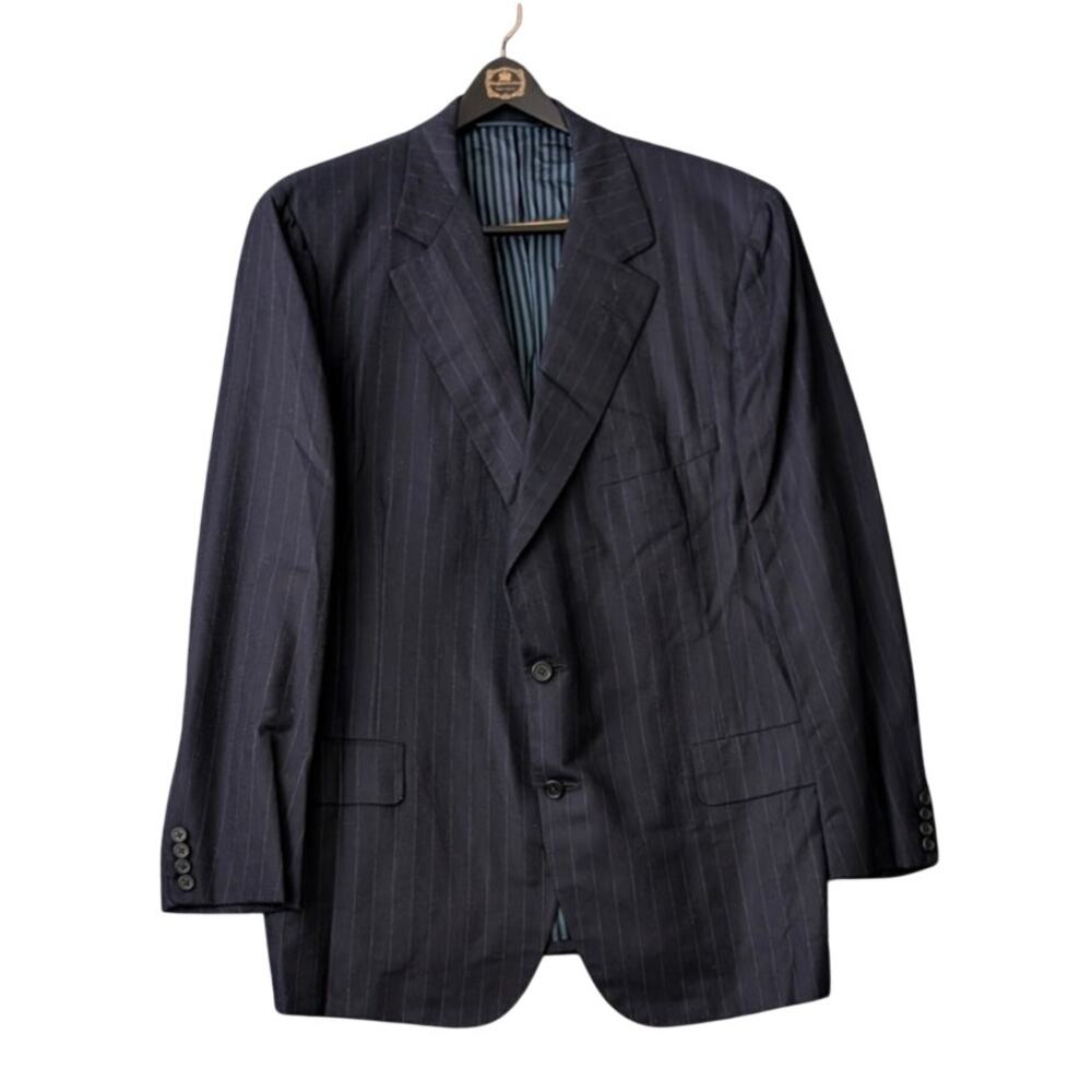 NWOT Rare Vintage Oxxford 100% Cashmere Blue W Pinstripes Fully Lined Men's Suit
